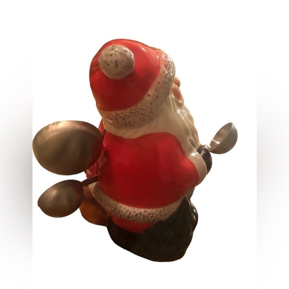 VTG Cracker Barrel Ceramic Santa With Measuring Spoons 7” Holiday Kitchen Decor - Picture 3 of 5